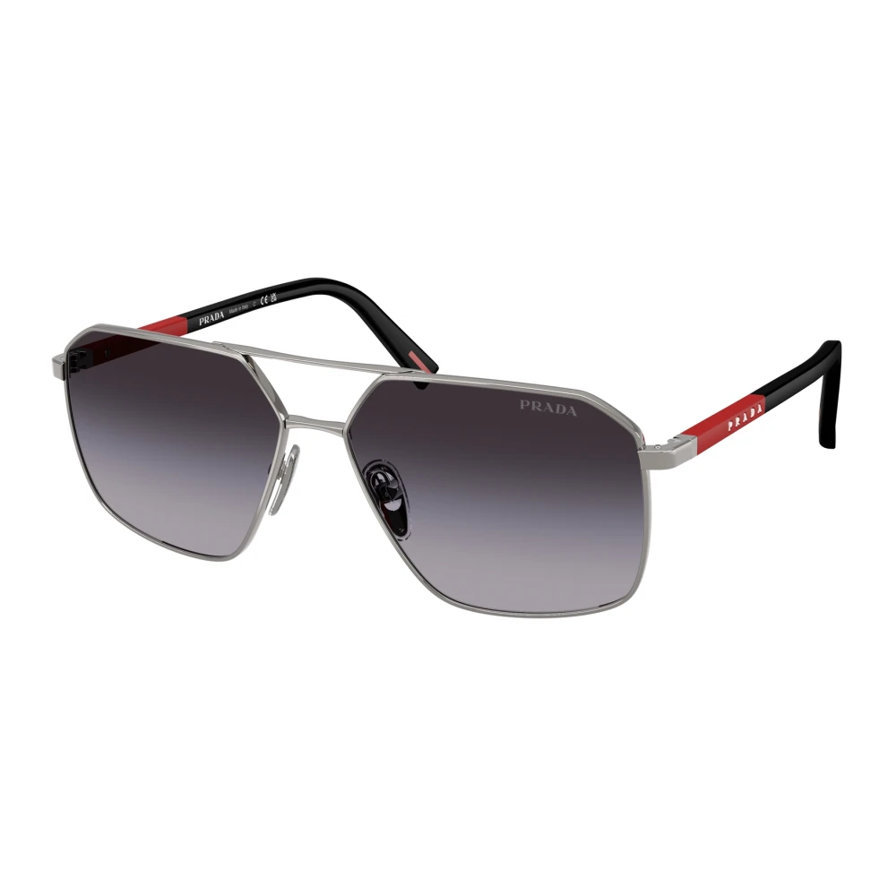 Prada Linea Rossa Men's Grey Ps A50s 5Av09u Man Sunglasses Metal Geometric Normal Shaded - Image 2