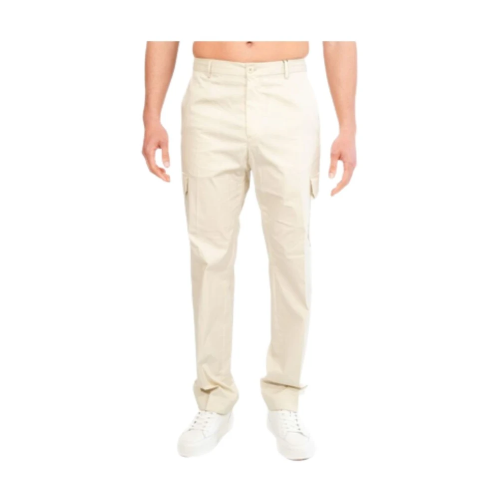 Calvin Klein Crinkle Tech Katoen Cargo Broek Beige Heren