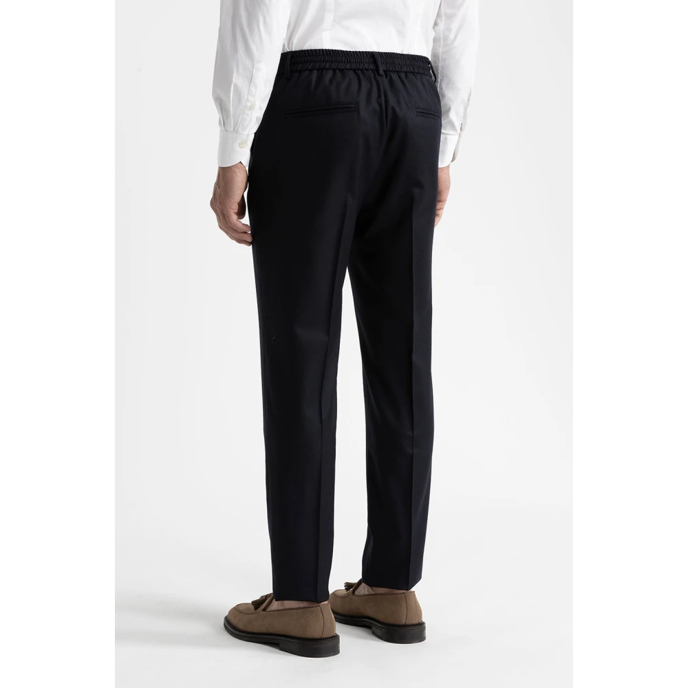 PESERICO Puur wollen flanellen broek Blue Heren