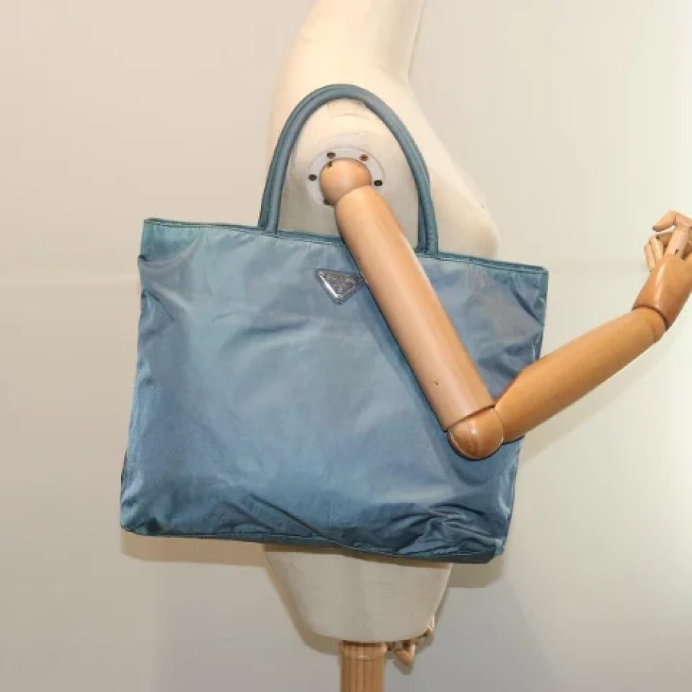 Prada Vintage Pre-owned Canvas totes Blue Dames