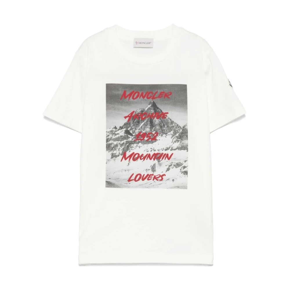 Moncler Barn Rosa T-shirts och Polos White, Pojke