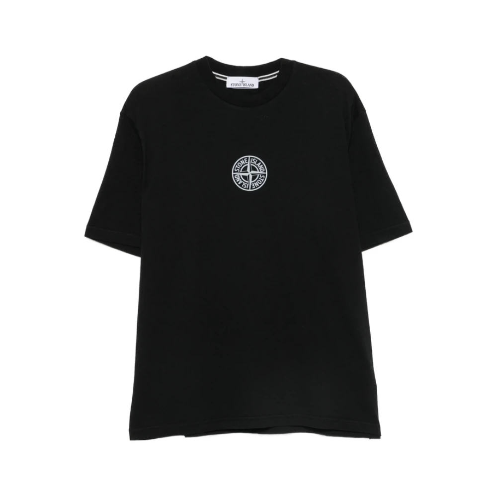 Stone Island , T-Shirts, Male, Black, Xl, T-Shirt