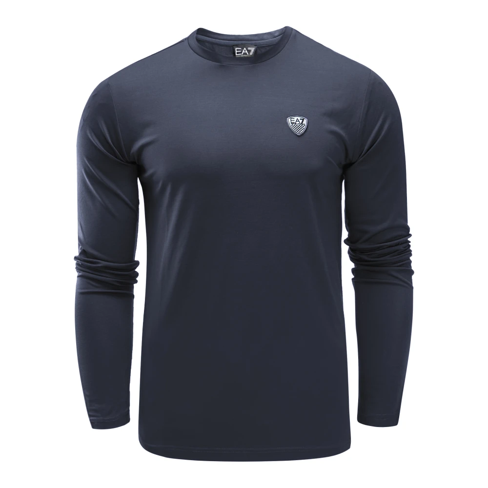 Emporio Armani EA7 Heren Longsleeve Shirt Blue Heren