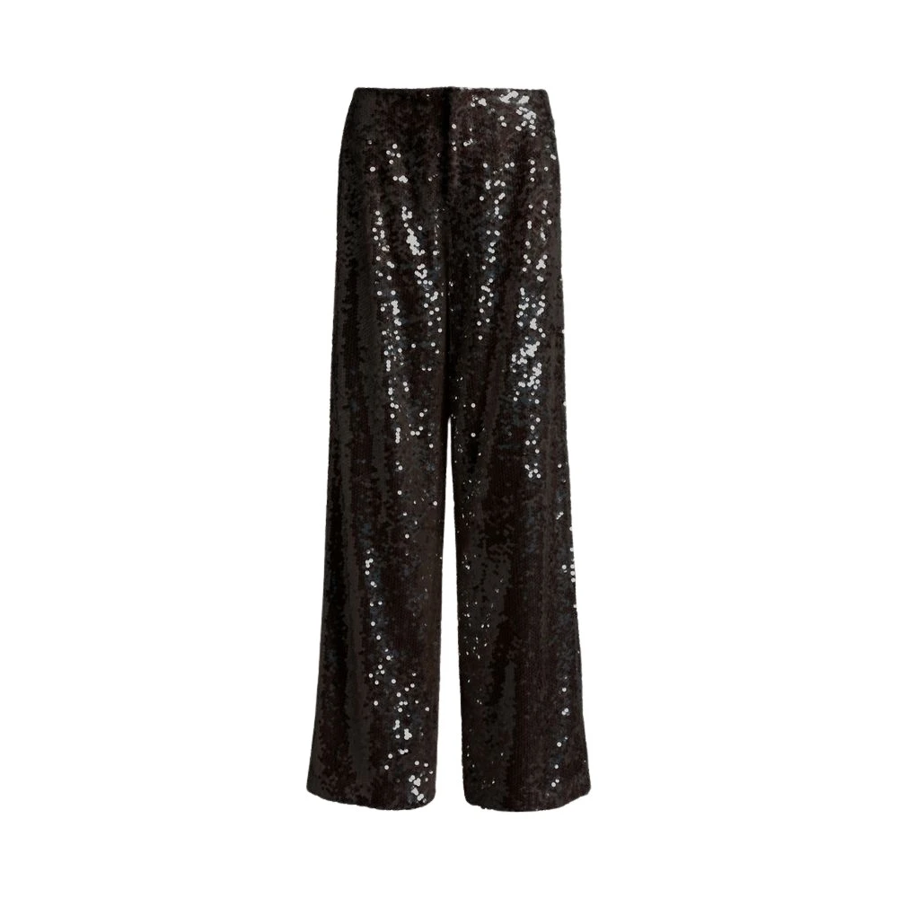 Alberta Ferretti Women's Black Wide Trousers, M, Wide Trousers
