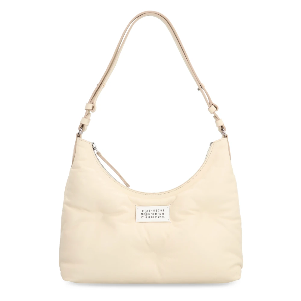 Maison Margiela Quiltad läder hobo-väska Beige, Dam