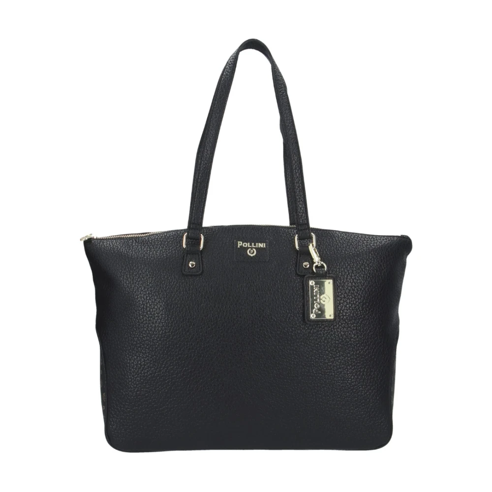 Pollini Women's Black Shopping Bags, One Size, Shoppers