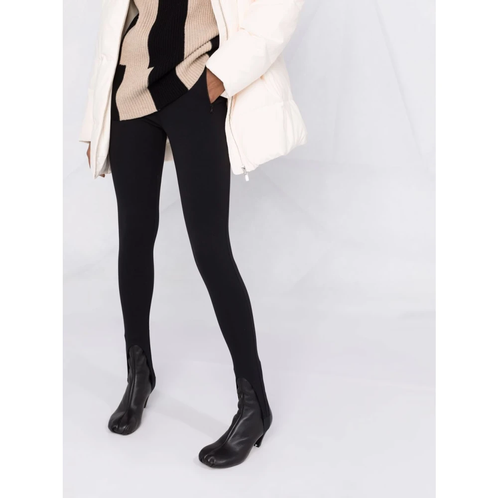 Wardrobe.nyc Zwarte hoge hals stijgbeugelleggings Black Dames