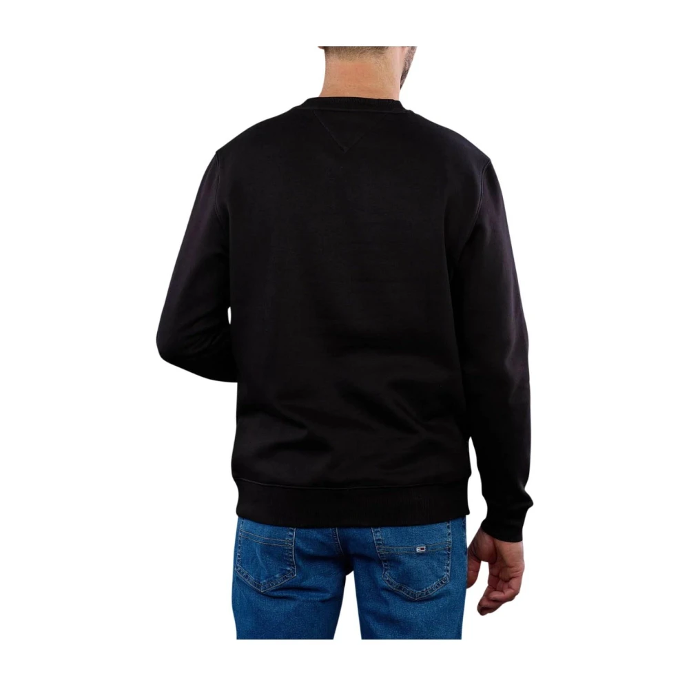 Tommy Hilfiger Flag Reg Sweatshirt Casual Comfortabel Stijlvol Black Heren