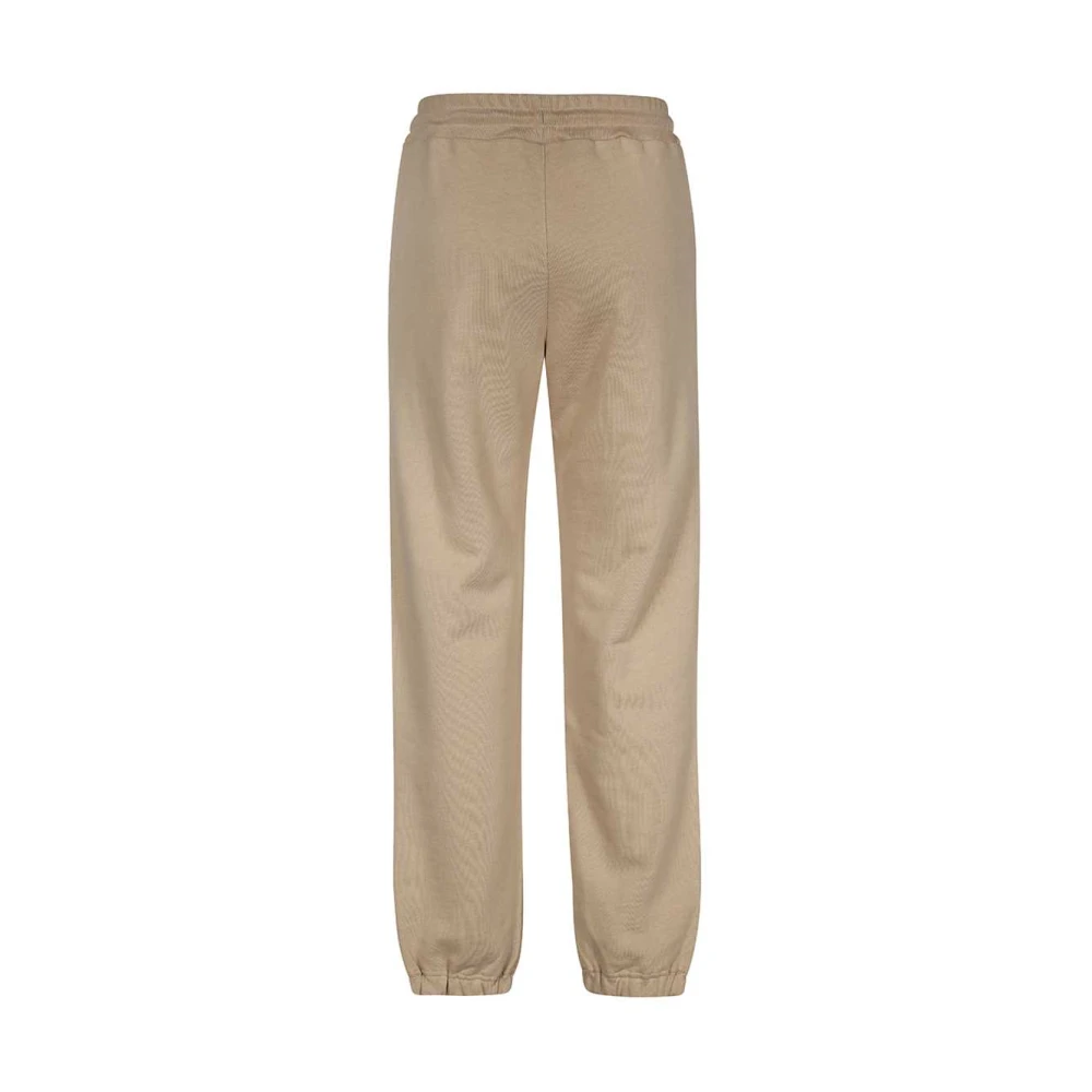 Msgm Katoenen Logo Sweatpants Beige Dames