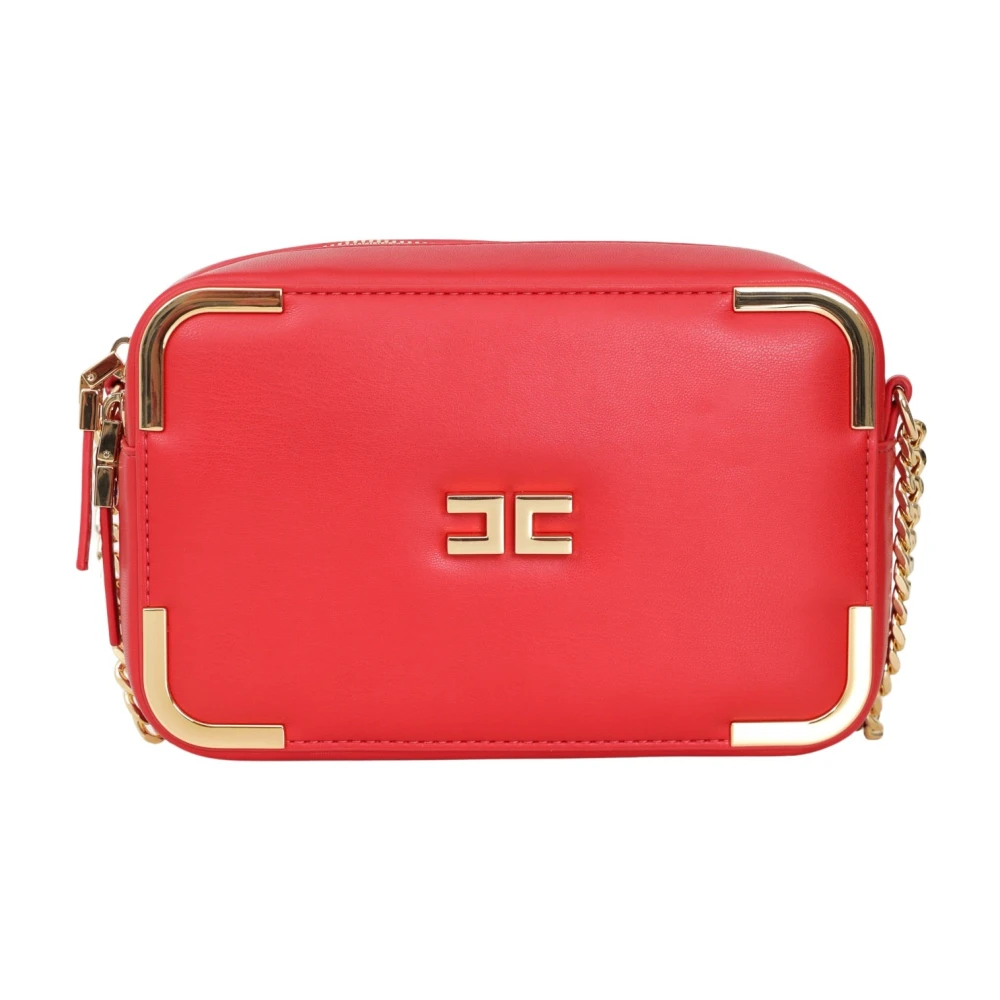 Elisabetta Franchi Rode schoudertas met kettingriem Red Dames