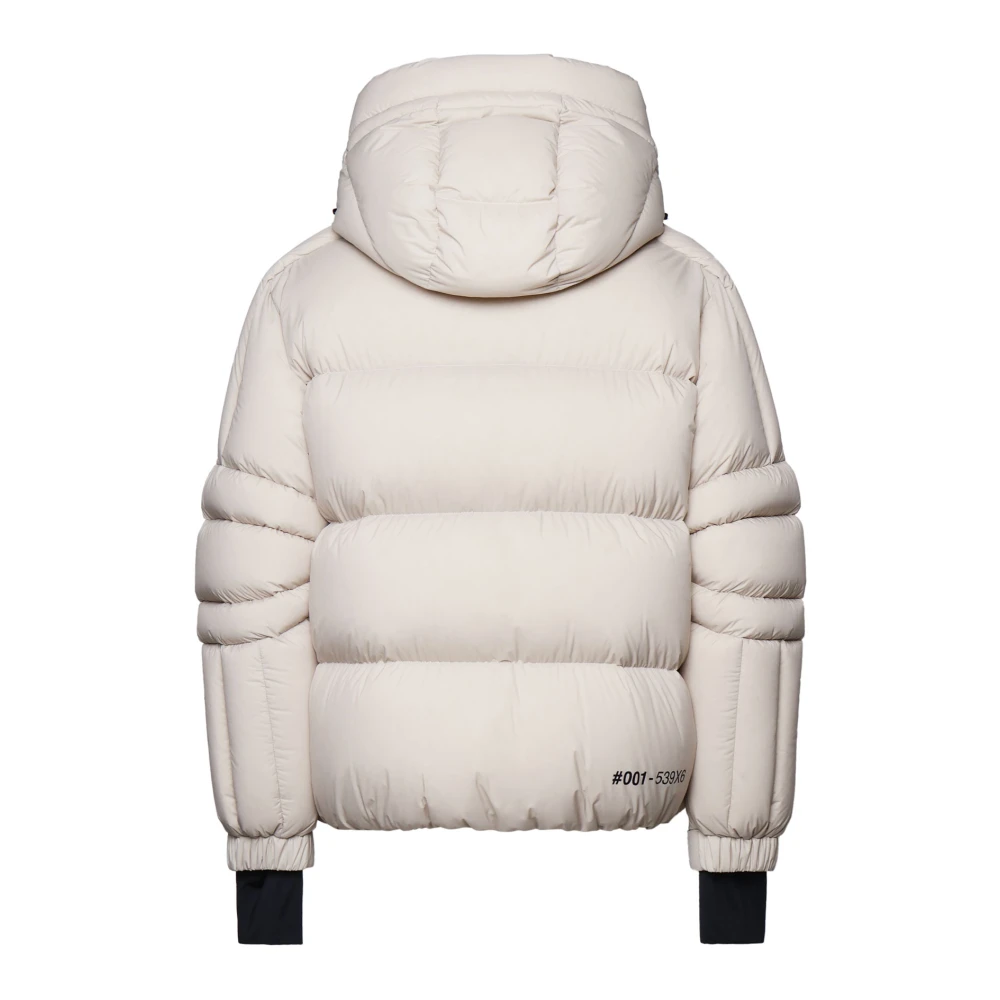Moncler Witte Nylon Rits Jas Room White Heren