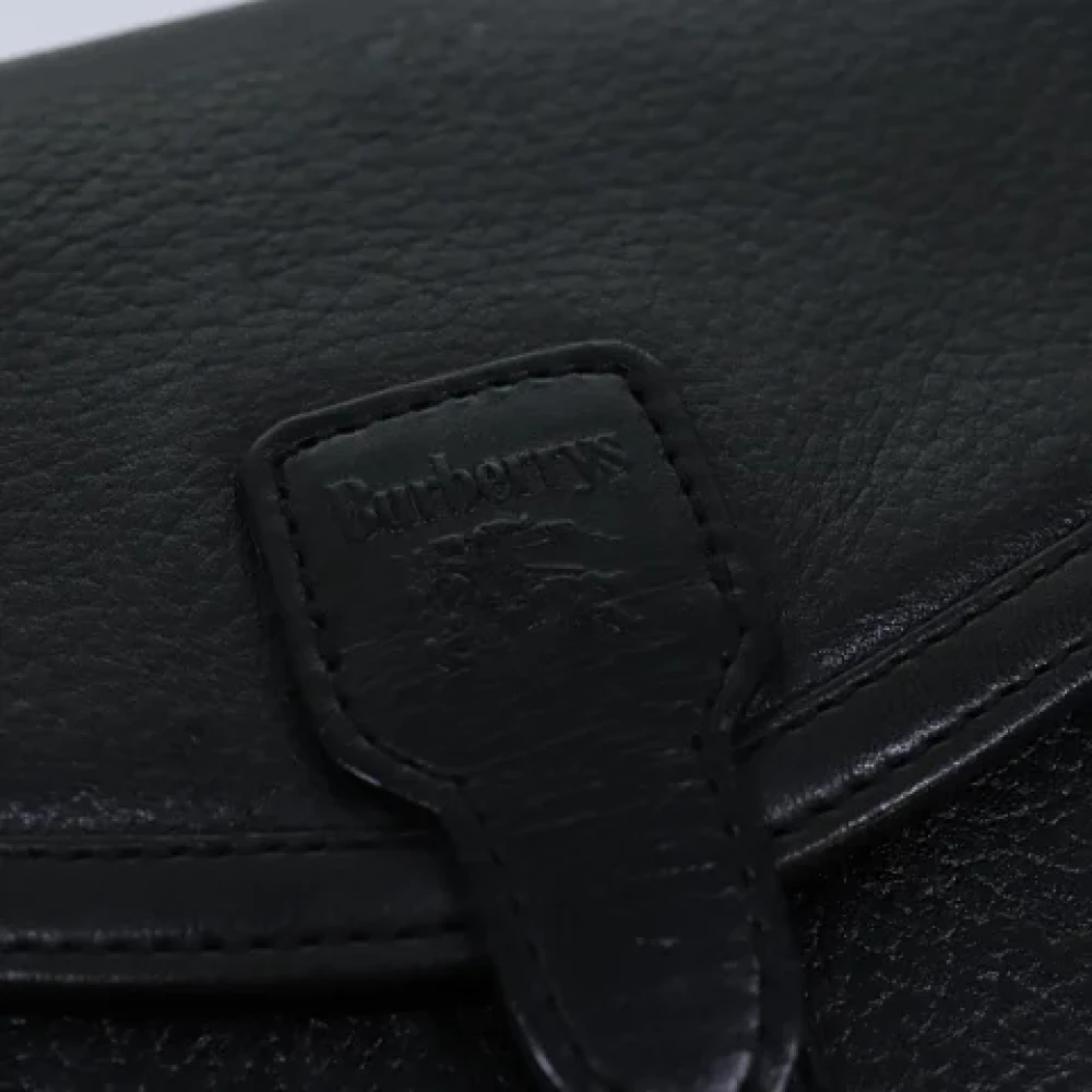 Burberry Vintage Pre-owned Leather shoulder-bags Black Dames
