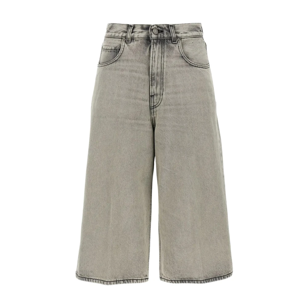 Haikure Gray Wide Jeans, Female, W24, Denim Belle Long Shorts