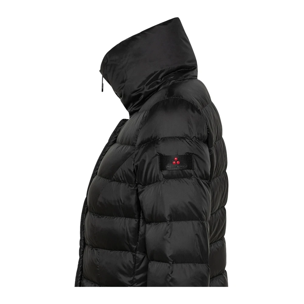 Peuterey Zwarte jas oor dames met pistache quilten Black Dames