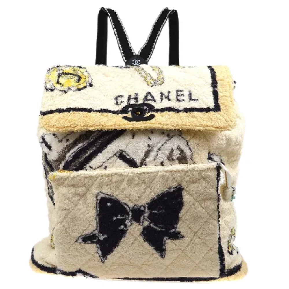 Chanel Vintage Pre-owned Fabric backpacks Black Dames