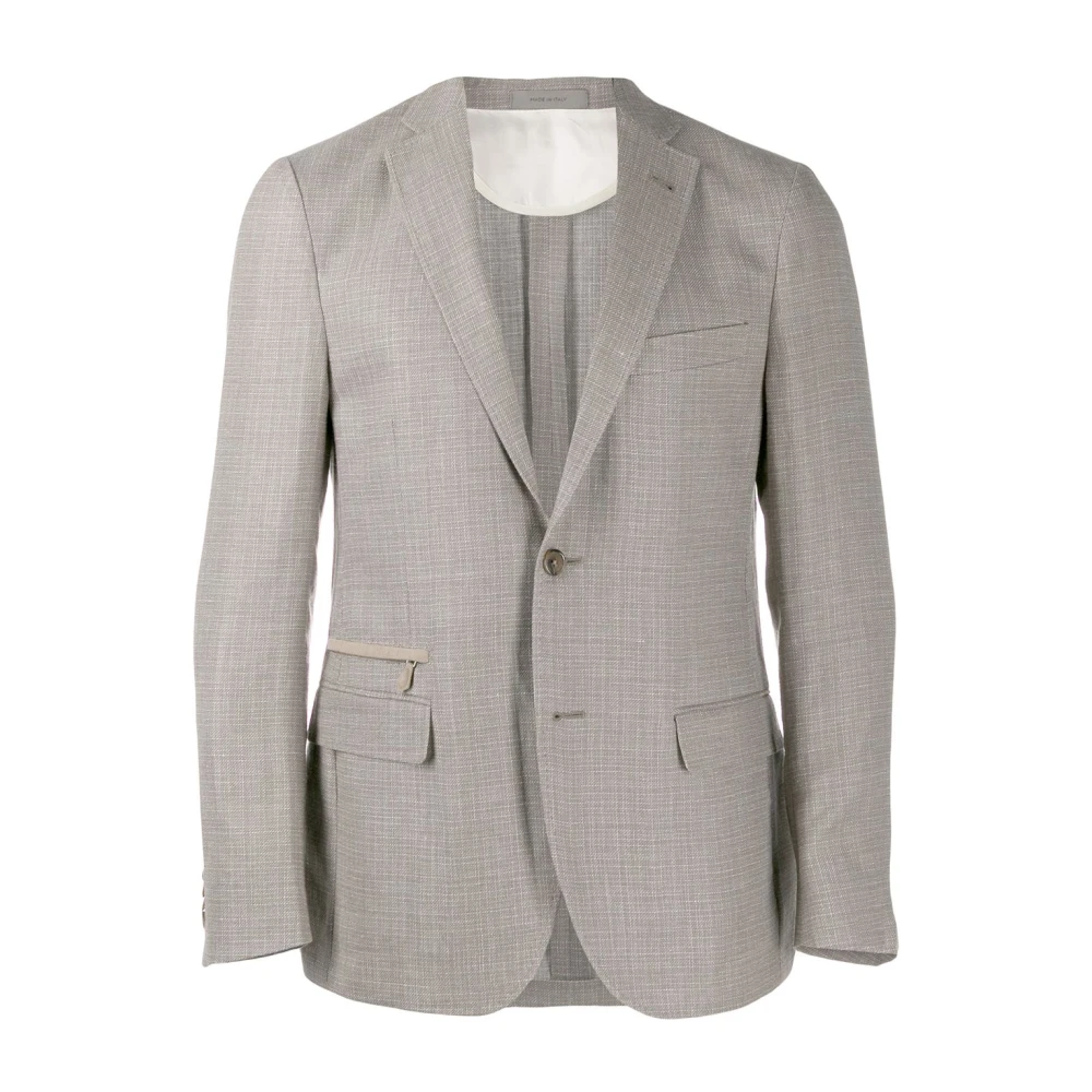 Corneliani Ull Linne Sidenjacka Beige, Herr