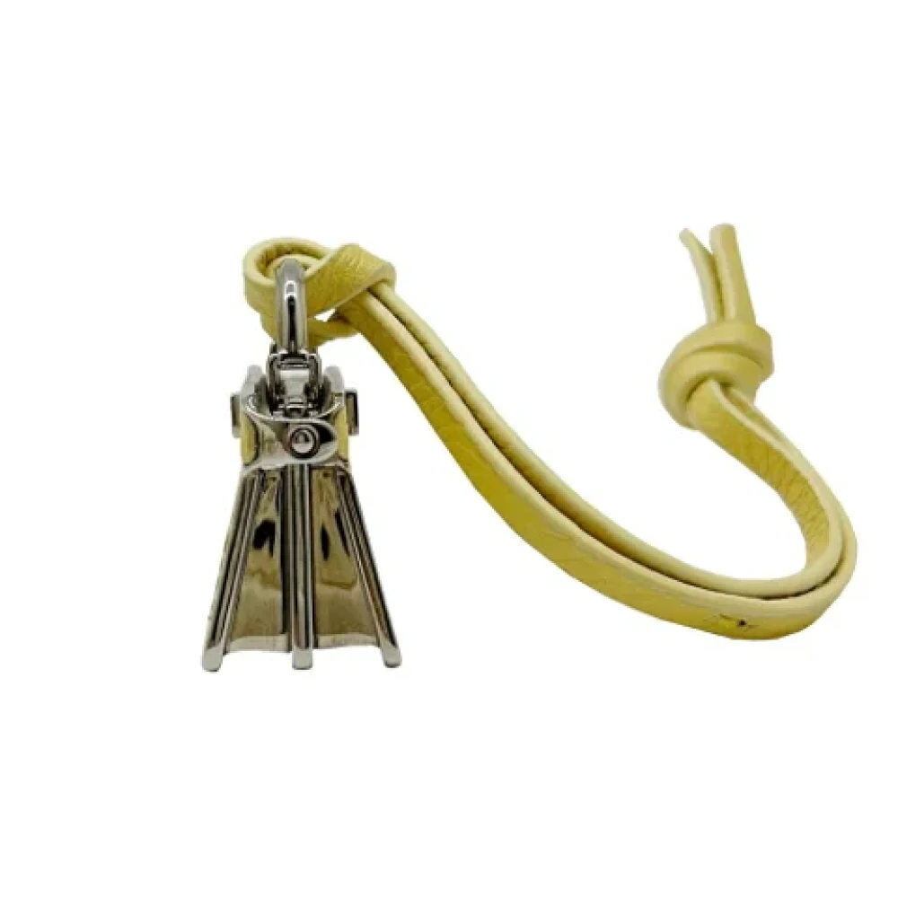 Fendi Vintage Pre-owned Leather key-holders Yellow Dames