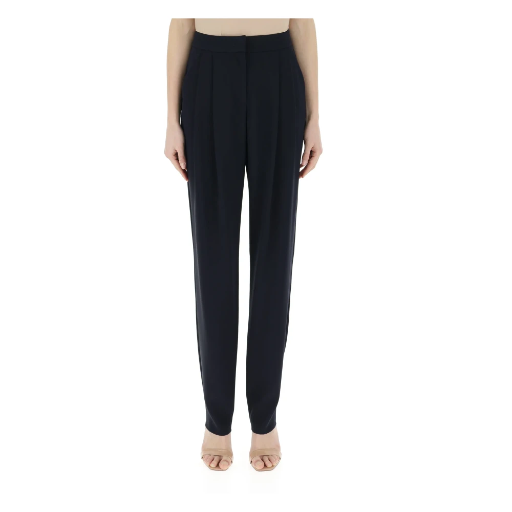 Emporio Armani Blauwe Stijlvolle Broek Blue Dames