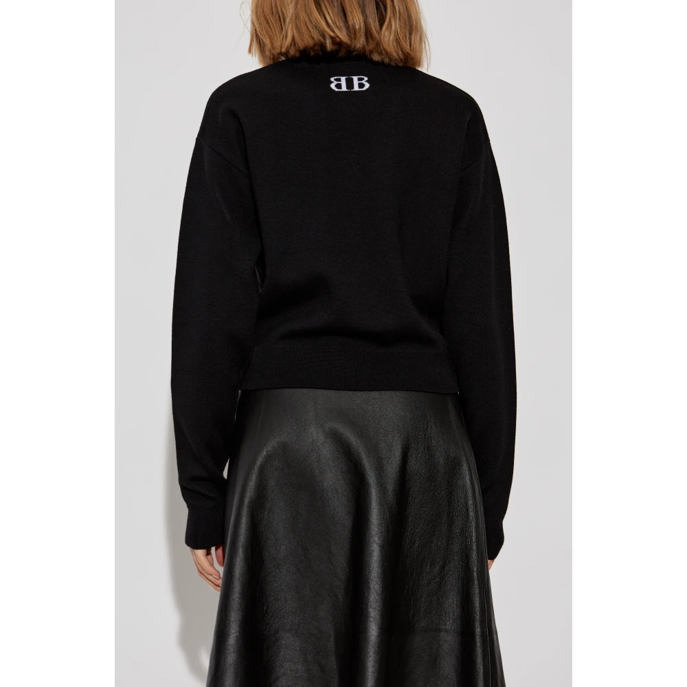 Balenciaga Trui met logo Black Dames