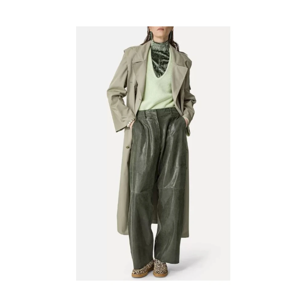 Forte Cargo Suède Broek Hagedisprint Green Dames