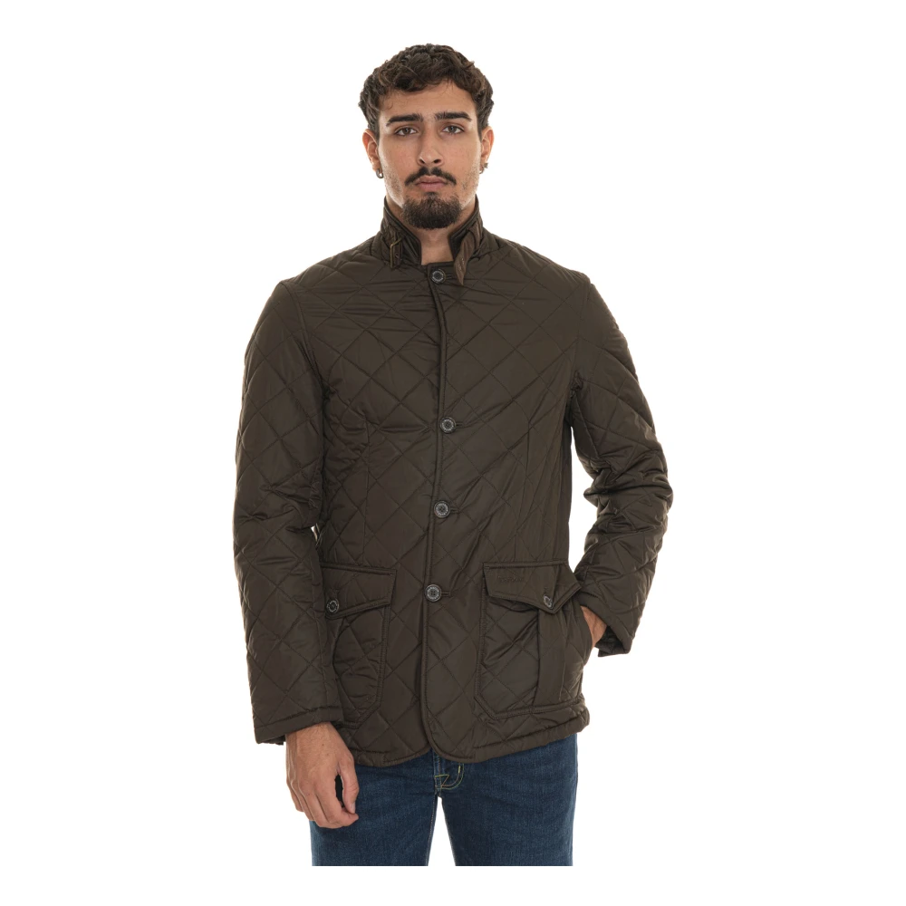 Barbour Gewatteerde Lutz Jas met Magneetsluiting Green Heren