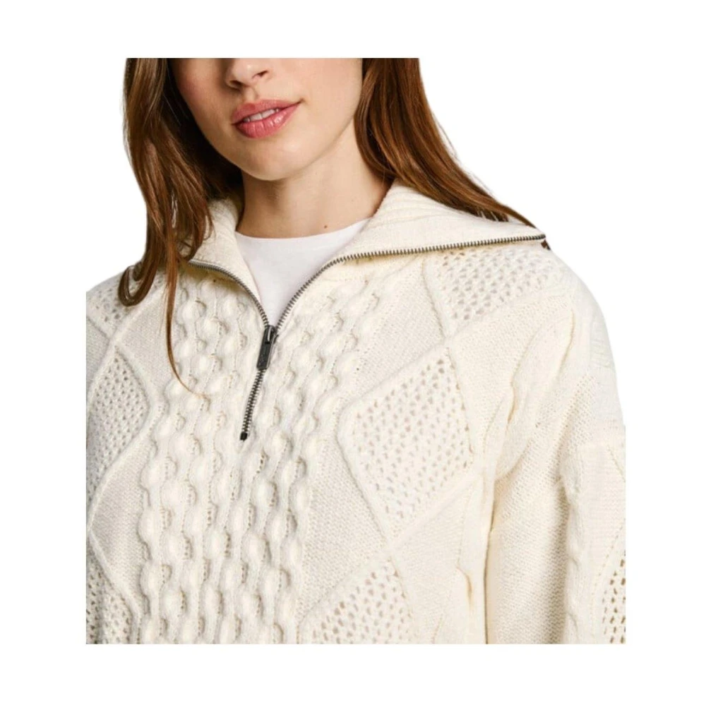 Pepe Jeans Klassieke Polo Jersey voor Stijlvolle Garderobe White Dames