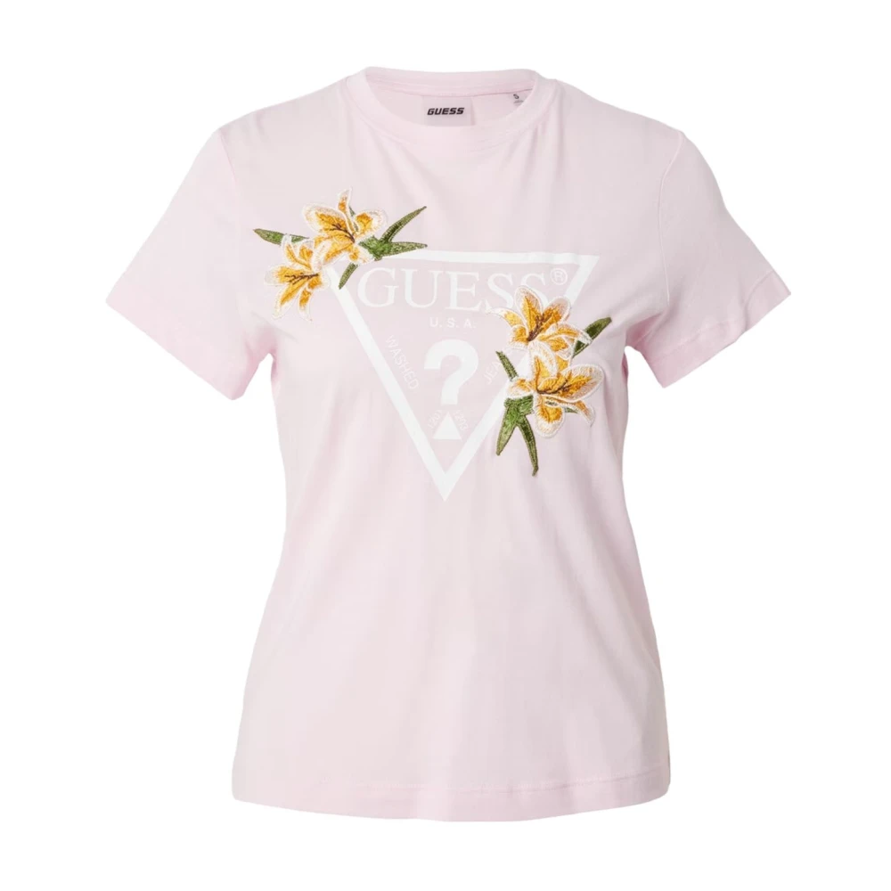 Guess Korte Mouw T-shirt Pink Dames