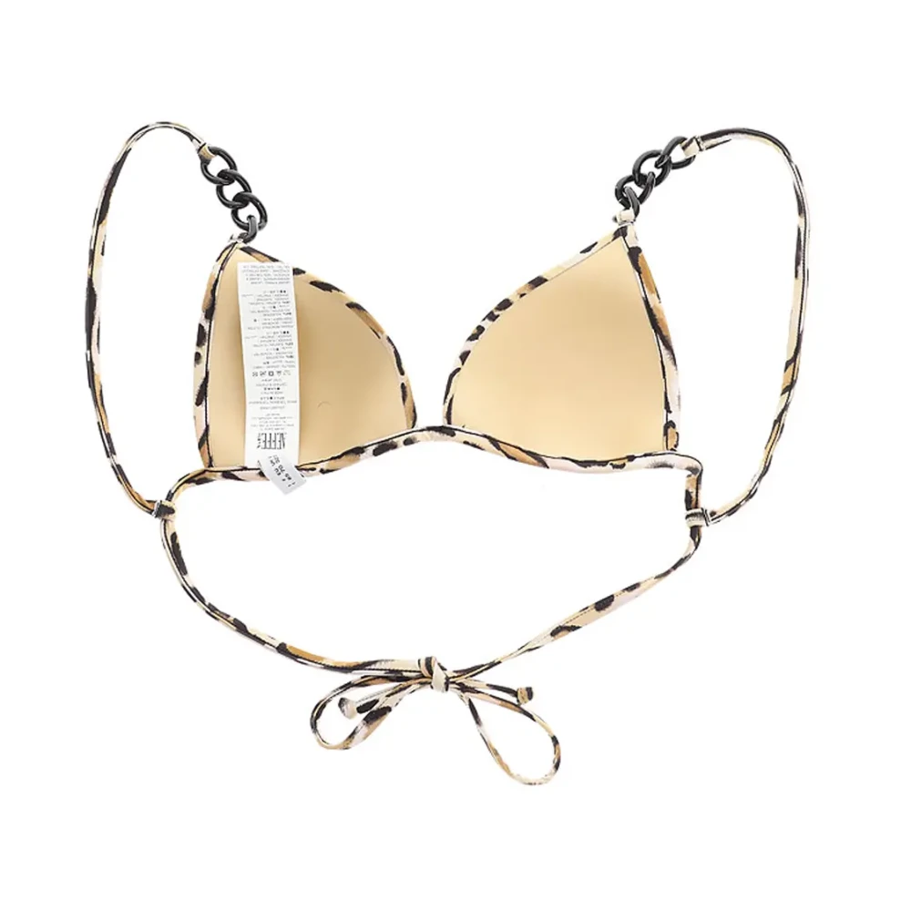 Moschino Animalier Bikini Top Stijlvol en Comfortabel Brown Dames