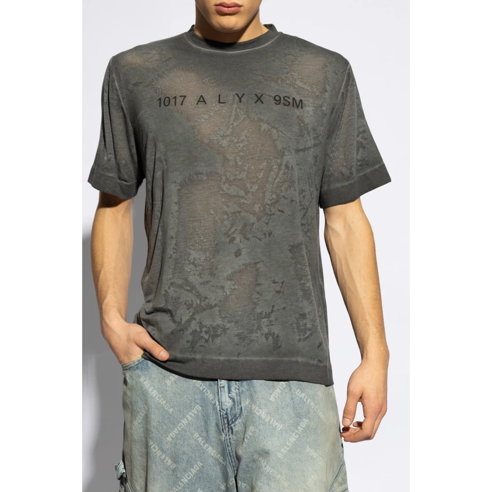 1017 Alyx 9SM T-shirt met logo Gray Heren