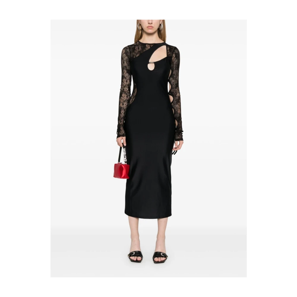 Versace Jeans Couture Zwarte Jurk Aw24 Damesmode Black Dames