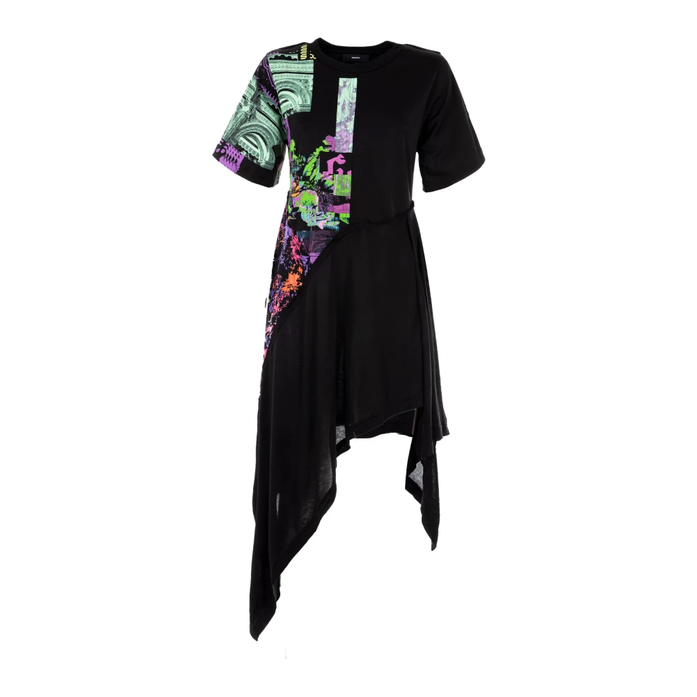 Diesel Korte zwarte jurk voor vrouwen Black Dames