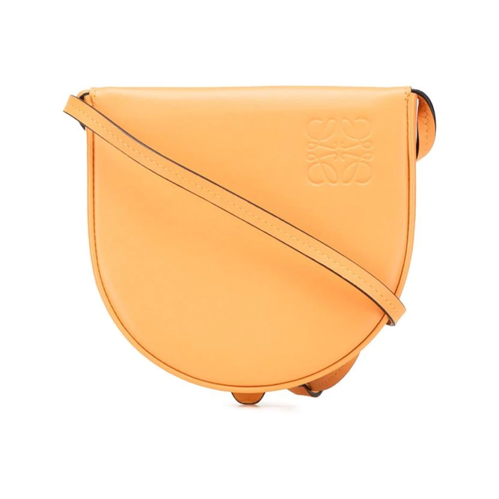 Loewe Pre-Owned Women's Orange Pre-Owned Small Leather Saddle Bag