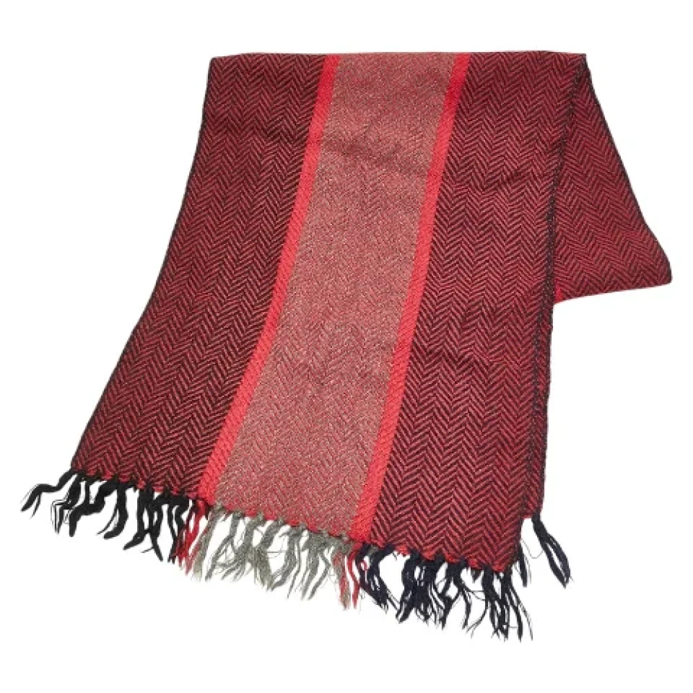 Dior Vintage Pre-owned Fabric scarves Red Dames