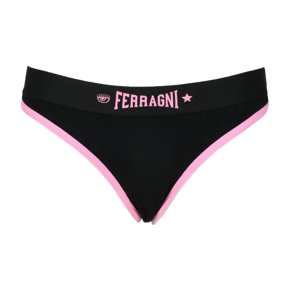 Chiara Ferragni Collection Stijlvol katoen elastaan accessoire Black Dames