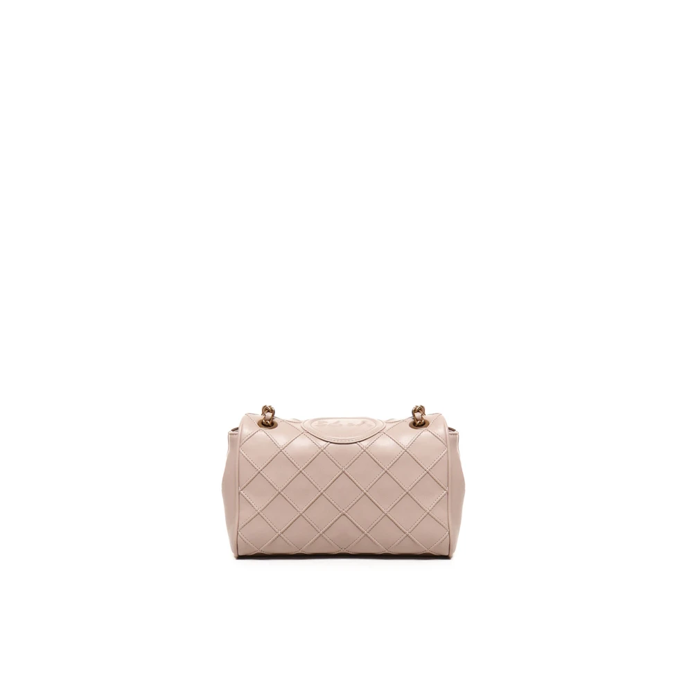 V73 Flap tas met Matelassé motief Beige Dames