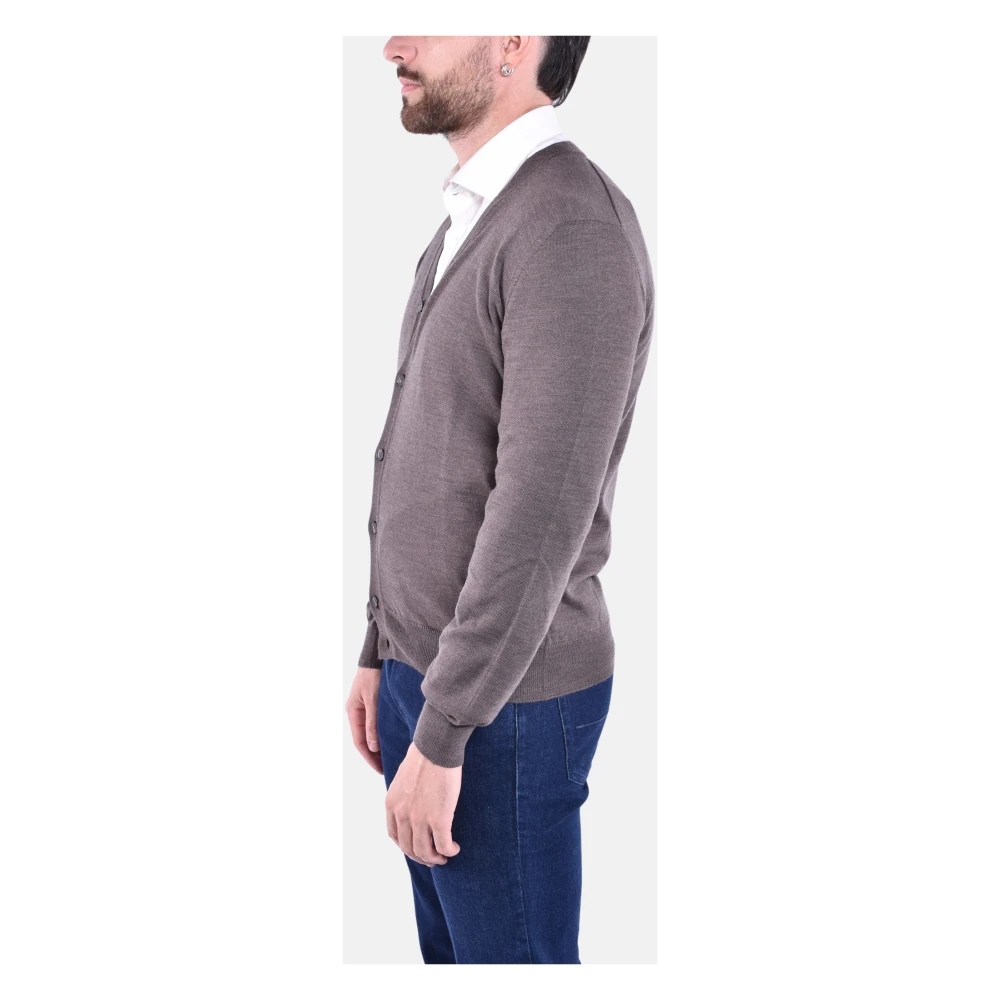 Kangra Wollen vest met lange mouwen Gray Heren