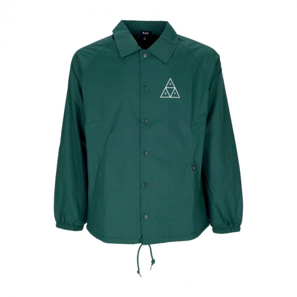 Huf Men's Green Forest Coaches Jacket - Light Jackets - Xl - Jackets