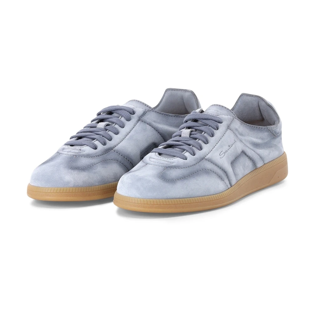 Santoni Men's Blue Sneakers, 11 Uk, Trainers