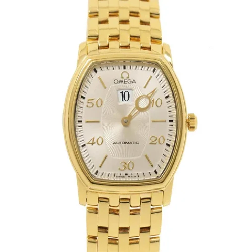 Omega Vintage Pre-owned Guld klockor Yellow, Herr