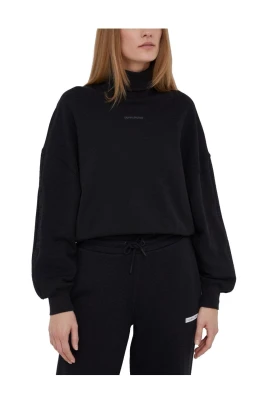 Bekväm Svart Logotyp Sweatshirt