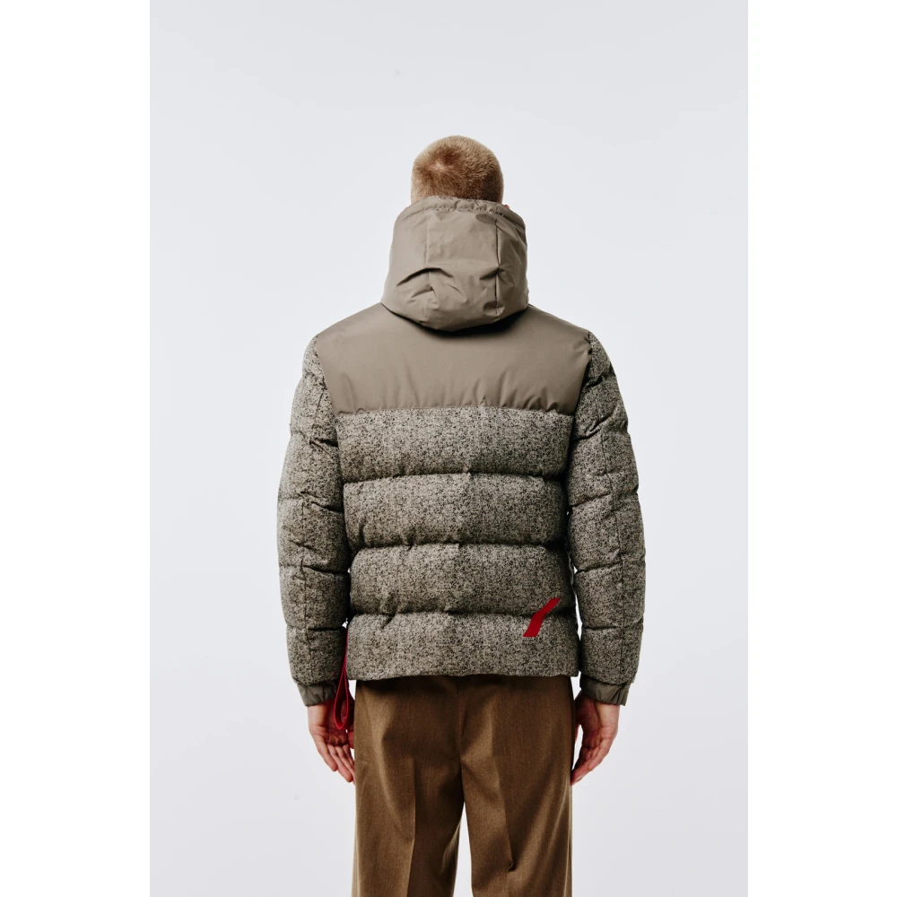 Afterlabel Gewatteerde jas met Jacquard wol Beige Heren