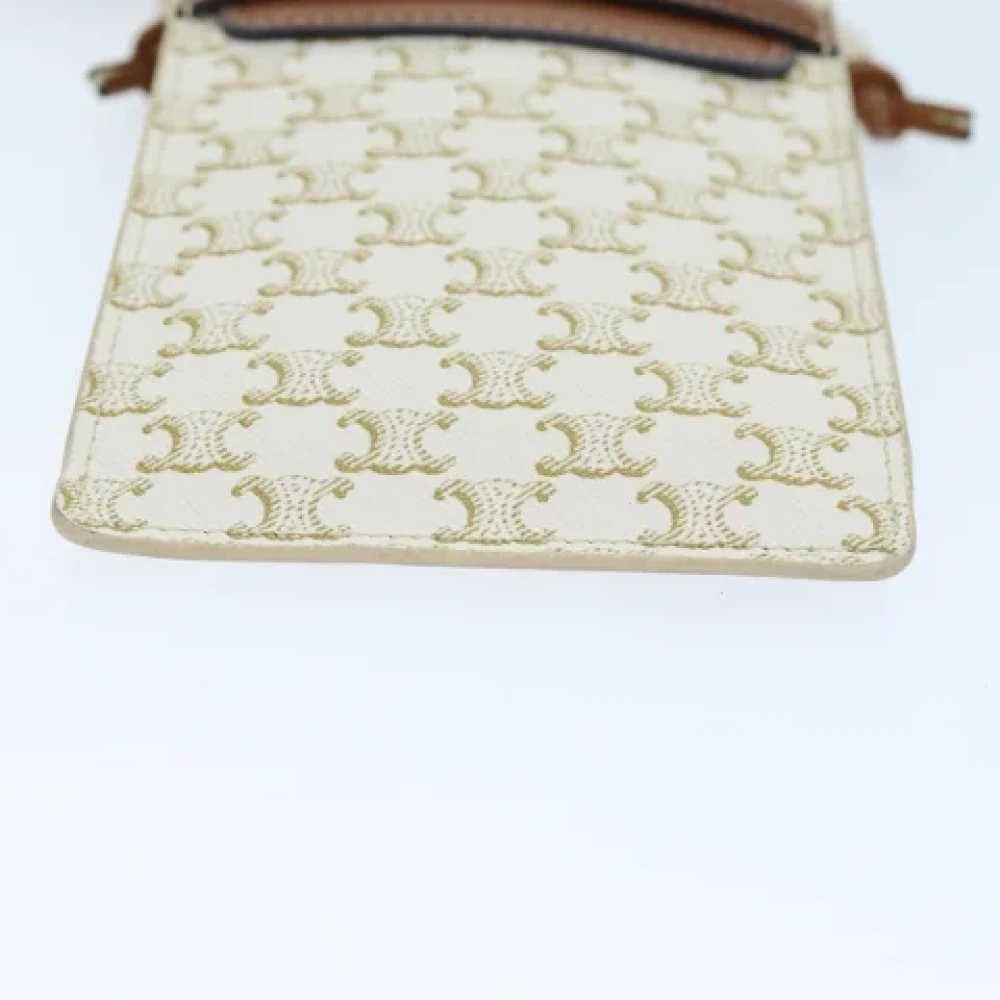 Celine Vintage Pre-owned Leather shoulder-bags White Dames
