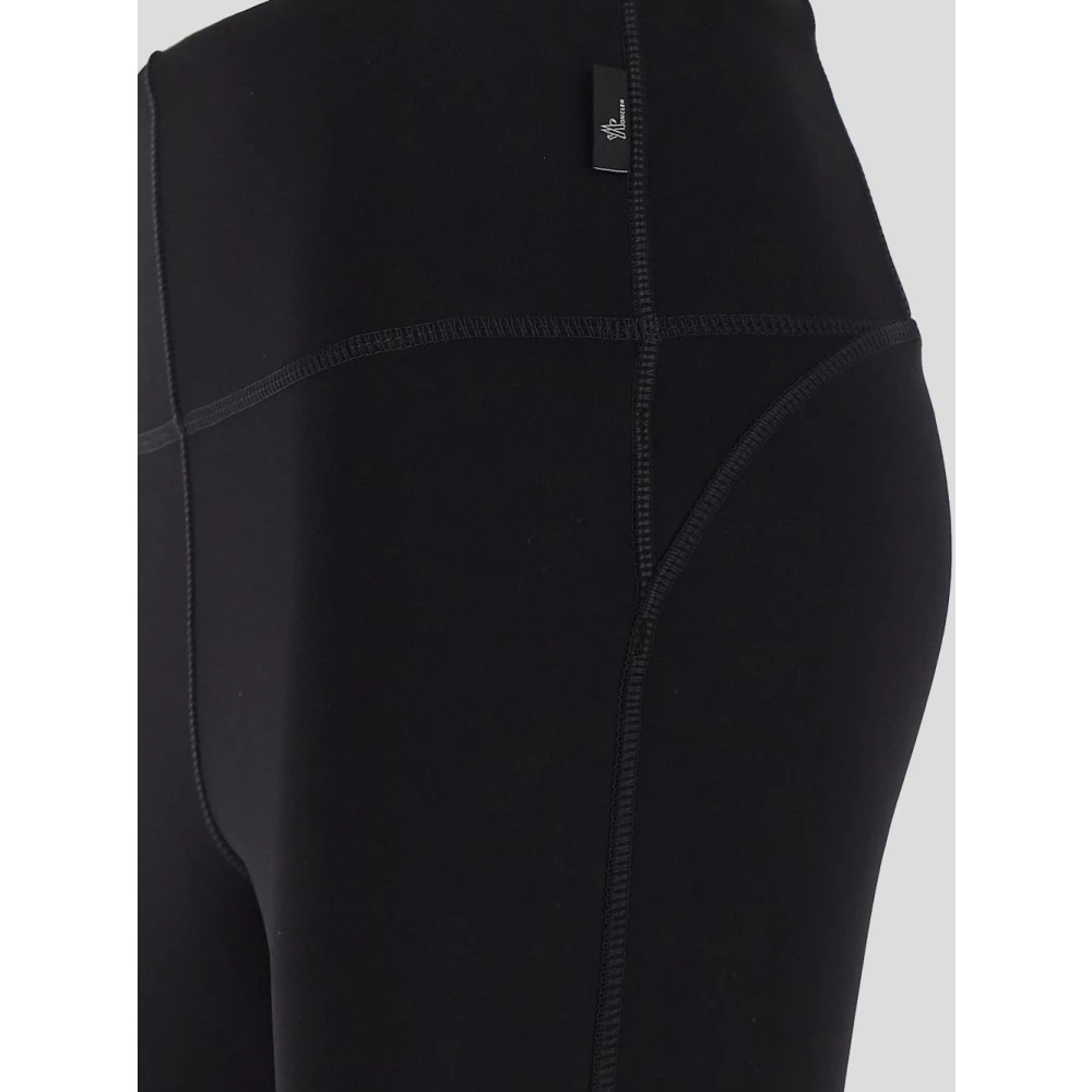 Moncler Polyamide Logo Broek Black Dames