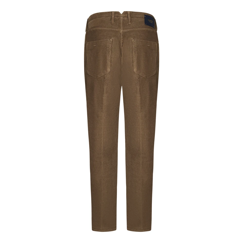 Incotex Bruine Slim Fit Broek met Logo Brown Heren