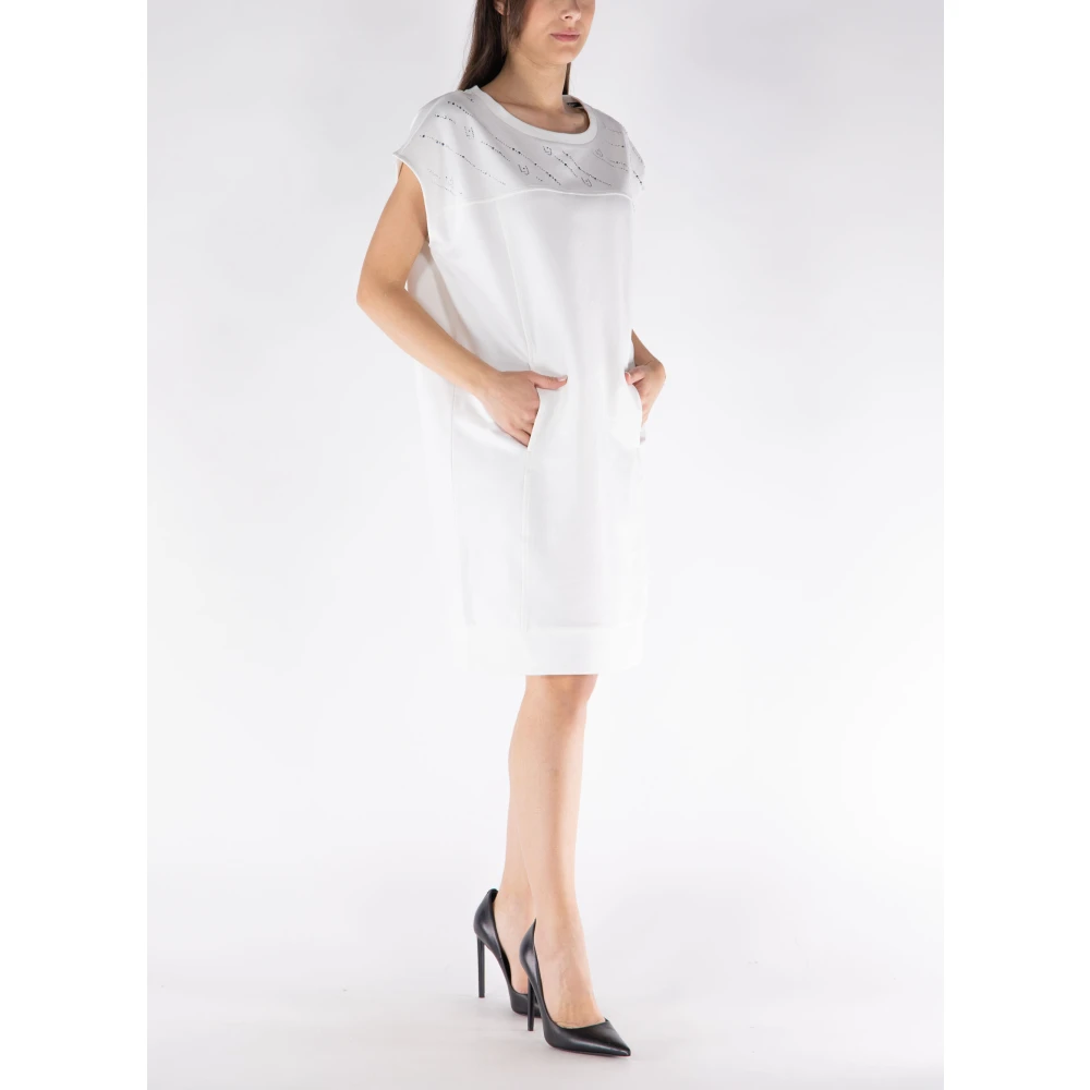 Liu Jo Elegante korte jurk met strass White Dames