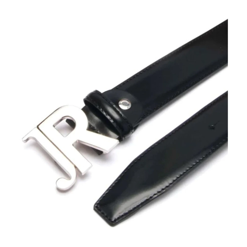 John Richmond Leren herenriem Black Heren