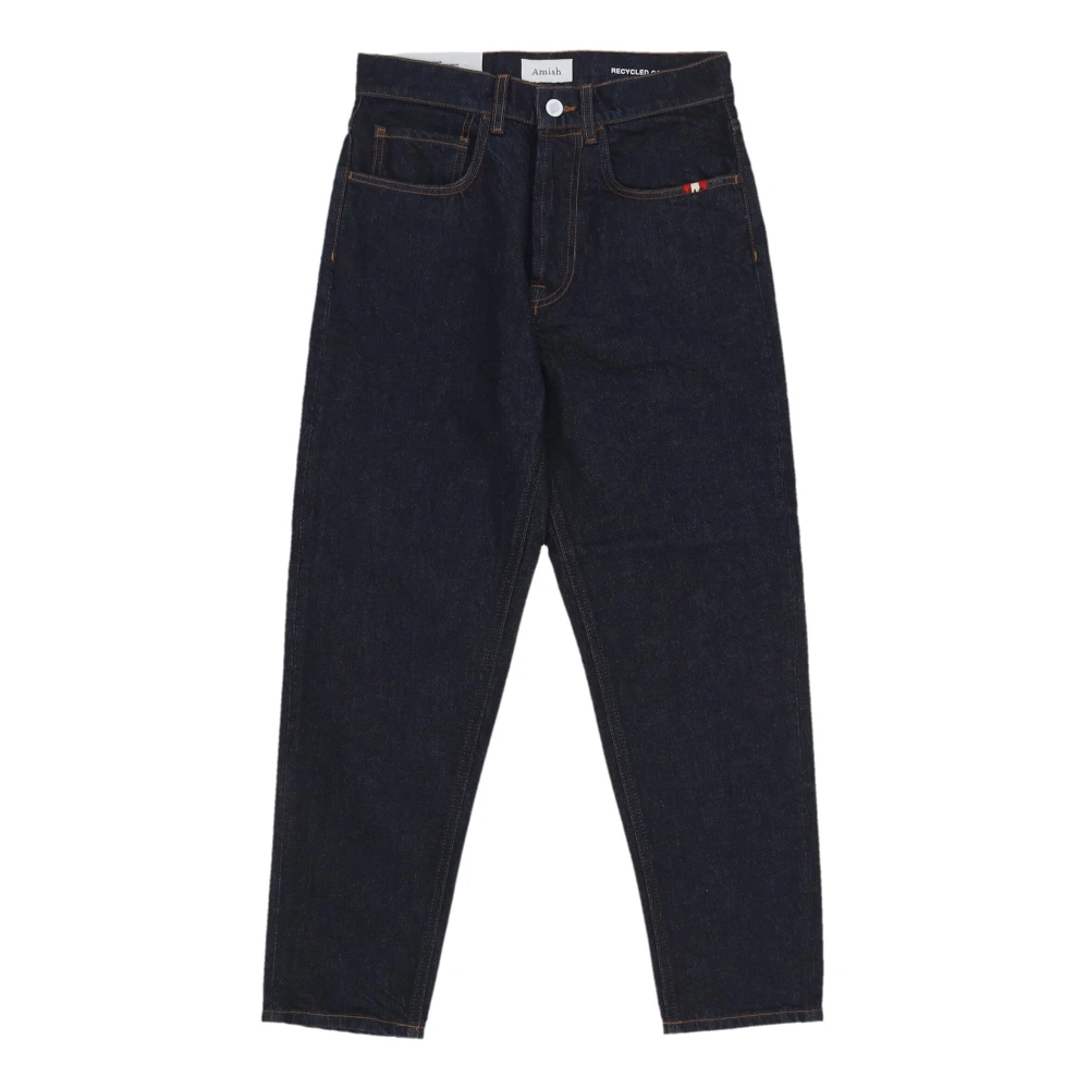 Amish Uomo Blu Slim Fit Denim Jeans