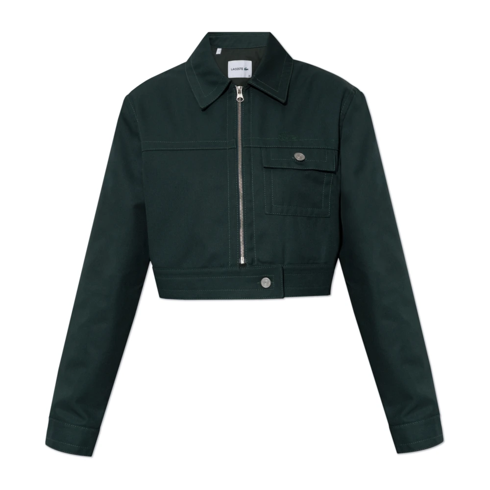 Lacoste Jas met logo Green Dames