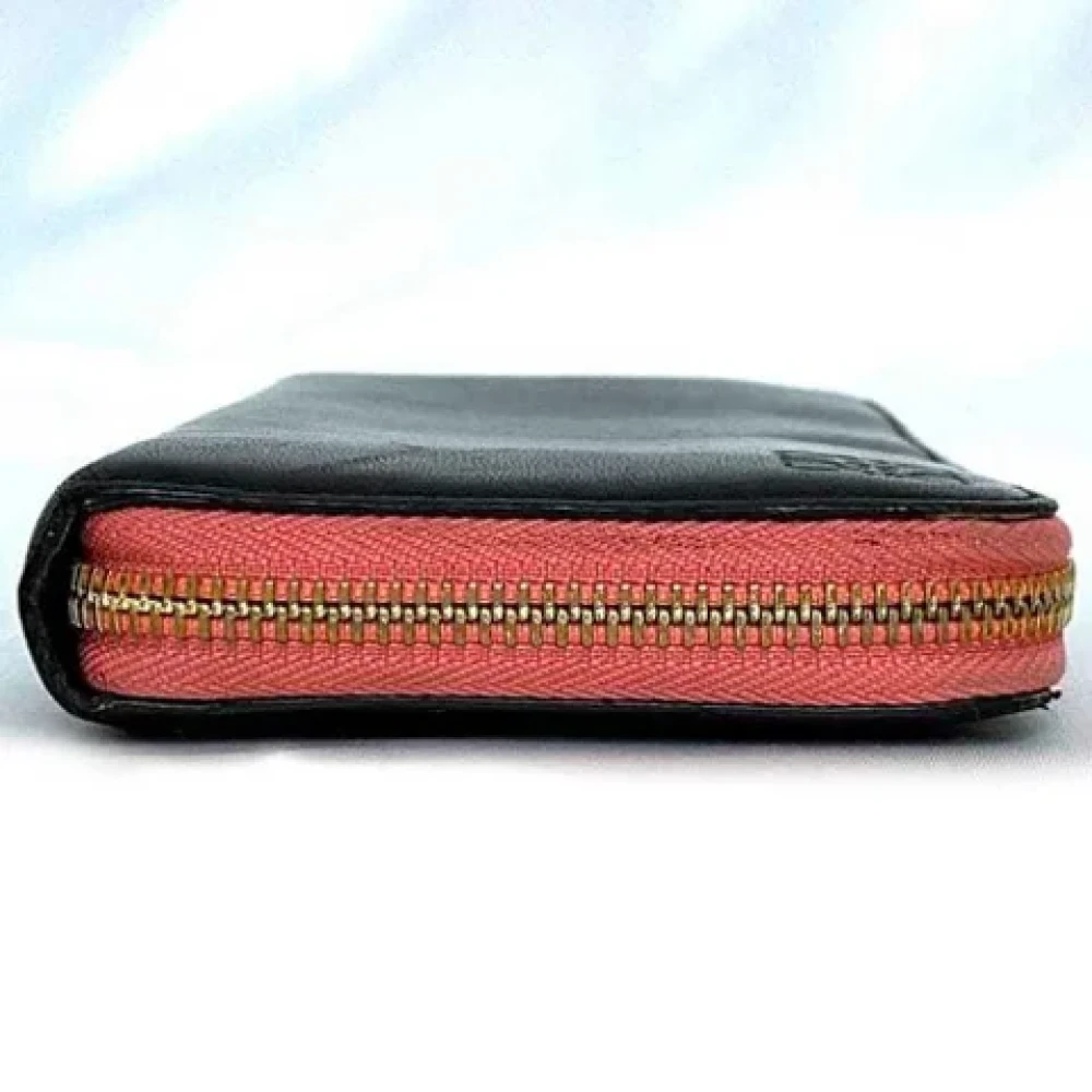 Loewe Pre-owned Leather wallets Black Dames
