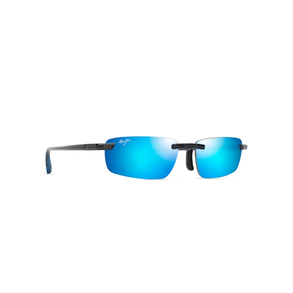 Maui Jim Unisex Blue Sunglasses, 59 Mm, Polarized Rectangular Sunglasses